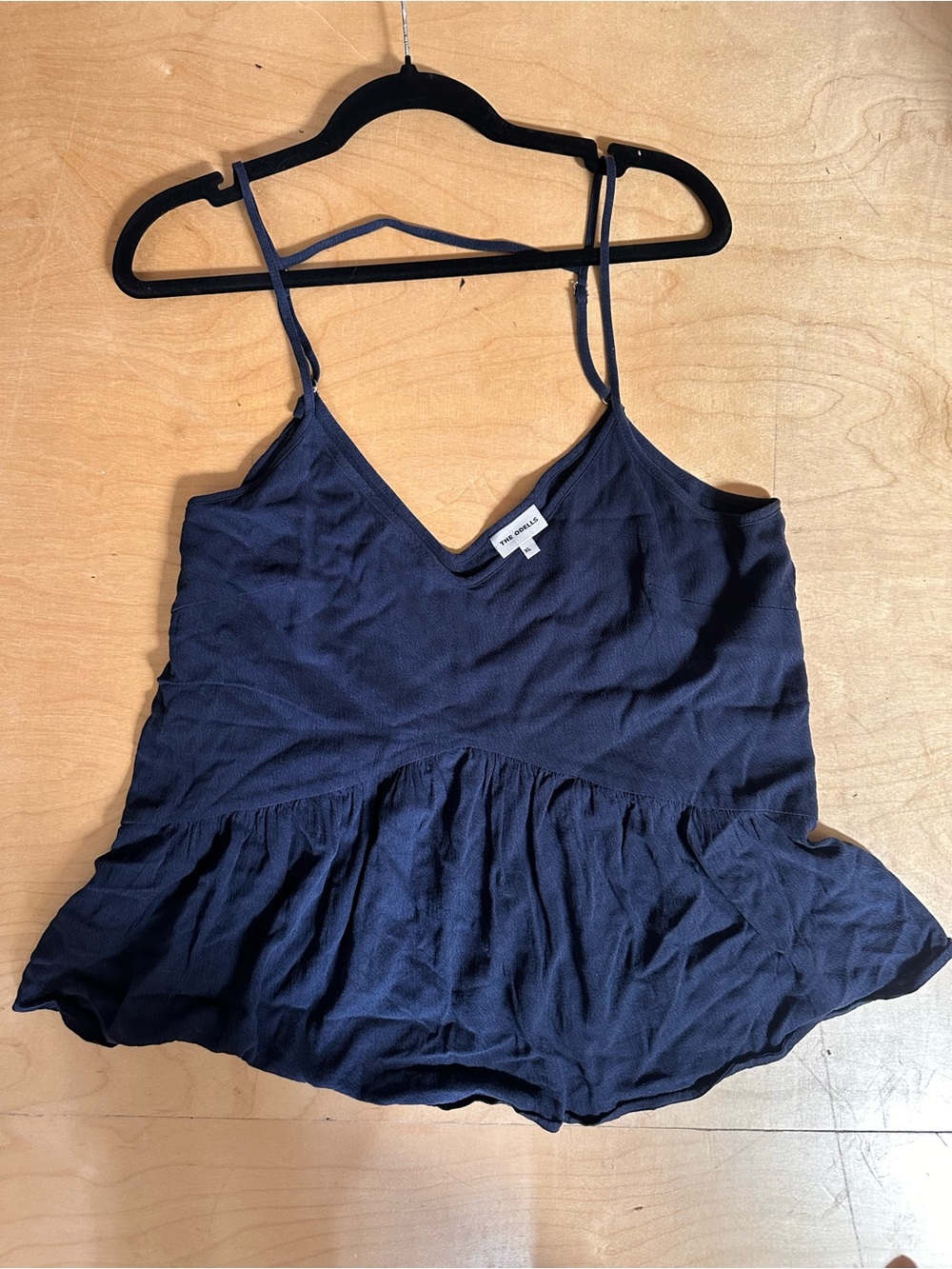 The Odells - Free People - Navy Peplum Cami Tank Top